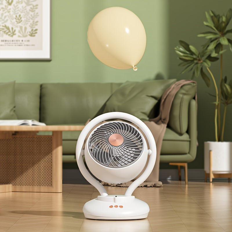 Convenient Portable Fan with Oxygen Ion Air Purification, Timer Function, Adjustable 3 Speeds, Ideal for Home, Dorm, Office - Available in Rechargeable and Battery Models. Great for Cooling Anywhere!