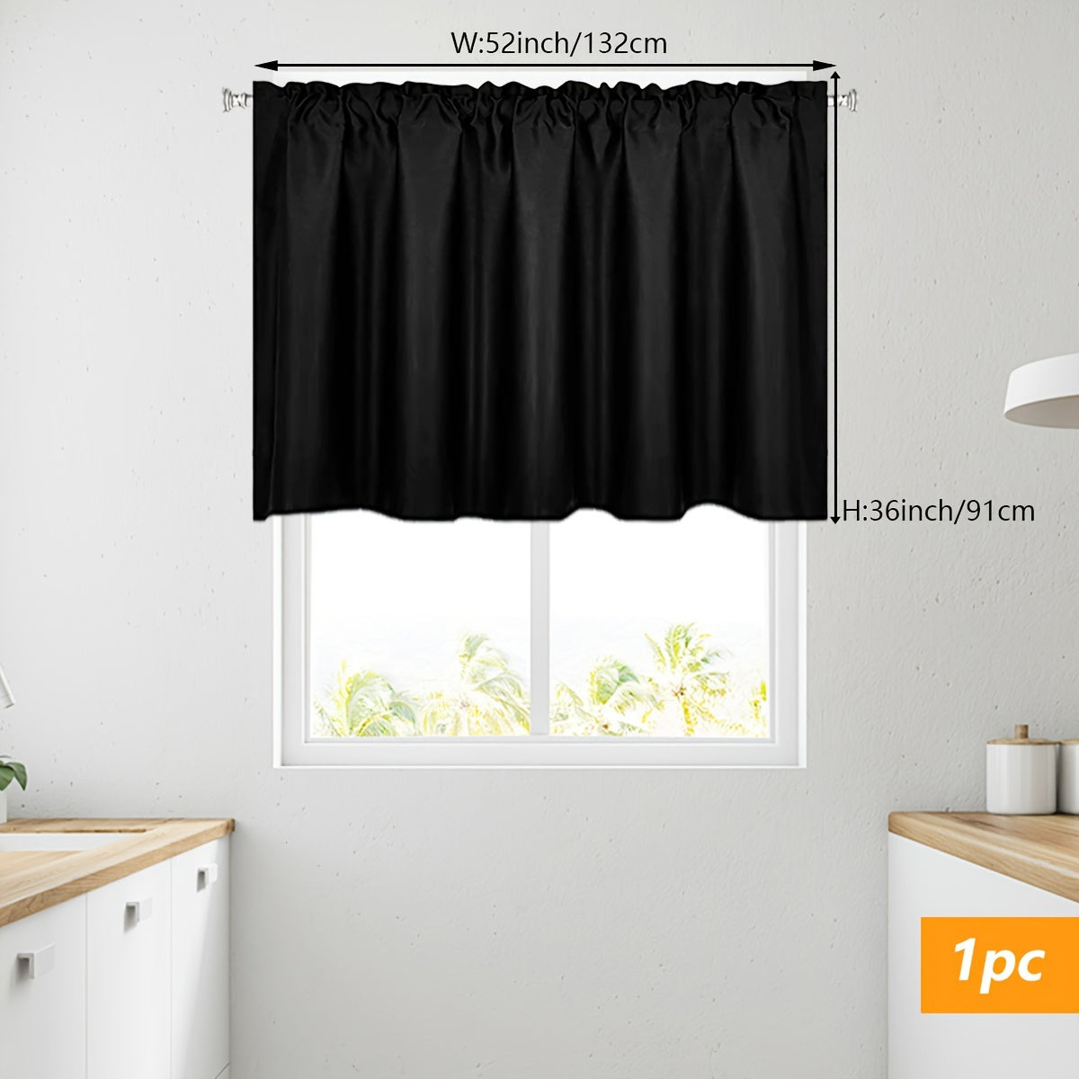 Add a touch of elegance to your kitchen or living room with this stylish, solid color blackout curtain. The rod pocket design makes it easy to hang, while the simple modern style adds a chic flair to any space. Perfect for adding some privacy to your