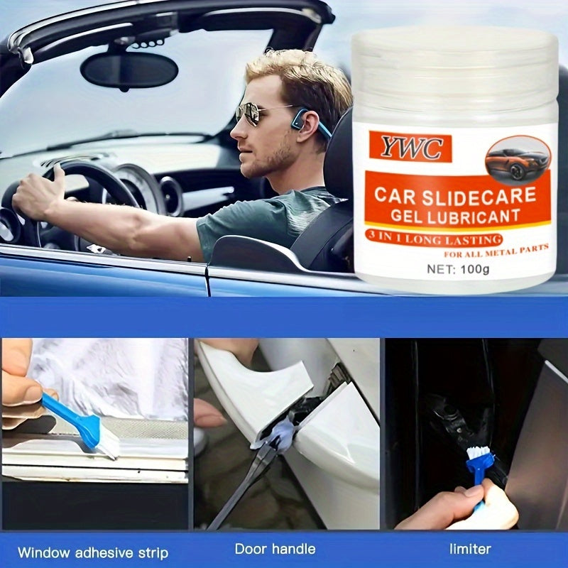 1 piece/set - Automotive grease specially formulated for sunroof tracks, hinges, and window seal maintenance. This factory solid paste-based lubricant is designed to reduce noise and ensure smooth operation. It is suitable for lubricating and polishing