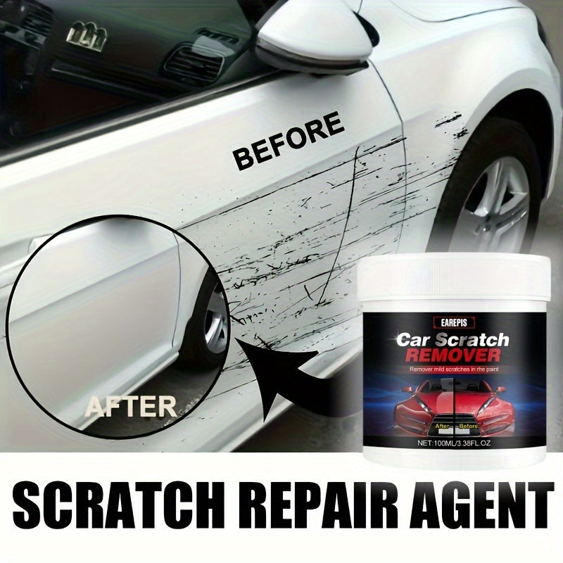 Quick and Simple Car Scratch & Swirl Remover Wax - Repair and Polish Kit for Minor Damage, Easy Fit, Leaves No Residue - Restores the Shine