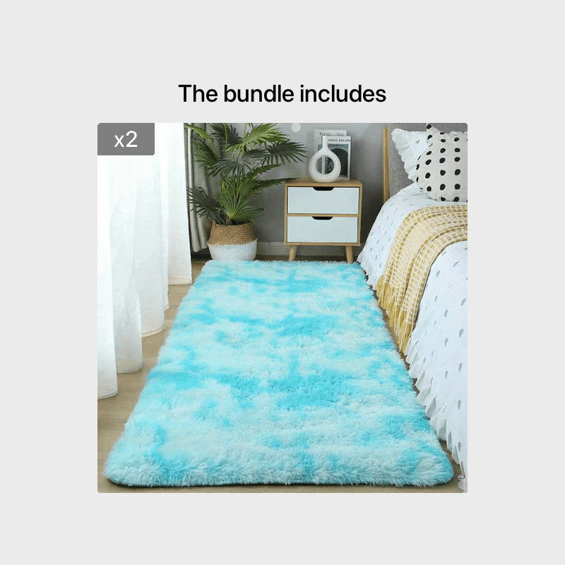 Soft, fluffy shag area rug perfect for living room or bedroom decor. This non-slip machine washable carpet adds luxury and coziness to any space.