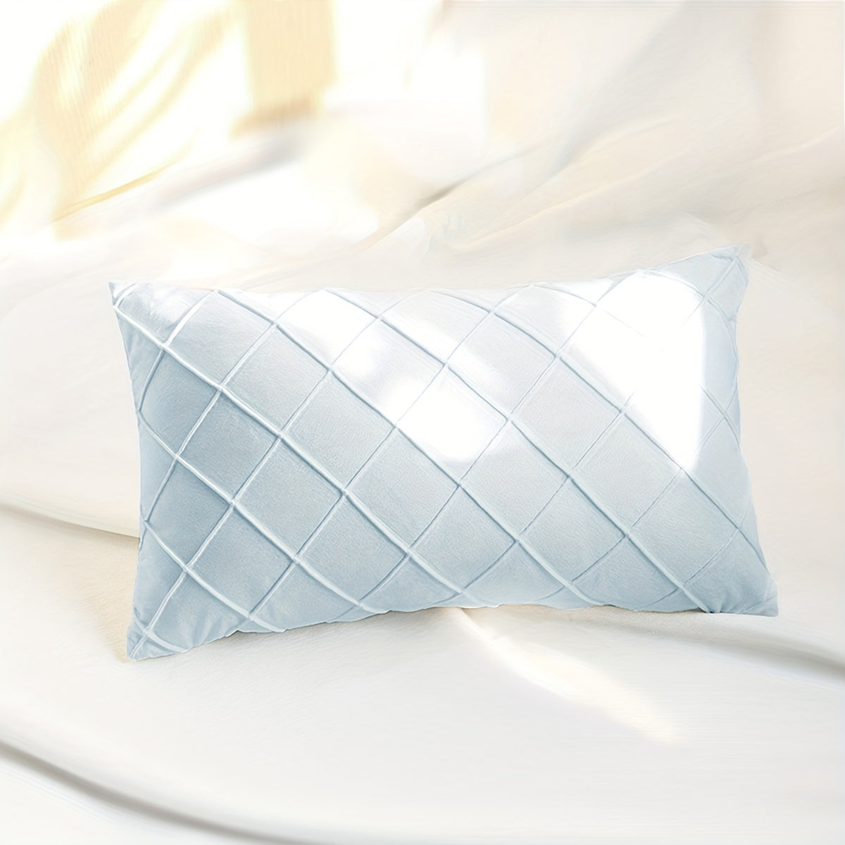 Modern Argyle Throw Pillow Case made of polyester velvet for soft, comfortable home, office, living room, and sofa décor (Pillow core not included).