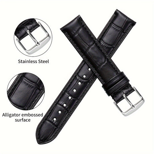 High-Quality Cowhide Straps in Various Sizes with Stainless Steel Buckle Bracelet, Perfect Gift Option for Both Men and Women