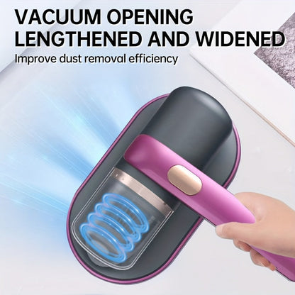 The JKUOO Multi-Functional Handheld Vacuum Cleaner features an LED display and a USB rechargeable 4000mAh lithium battery. Its low noise portable design is perfect for cleaning mattresses, pillows, sofas, carpets, and removing pet hair. Ideal for use in