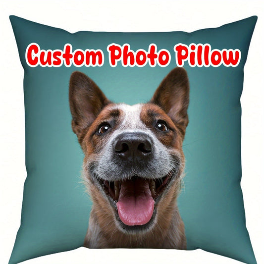 Personalized Polyester Pillowcase for Couples, Kids, Pets, and Friends - Perfect for Special Occasions and Home Decor - Single-Sided Print, Knit Fabric, Mixed Color - Suitable for Ages 14 and Up