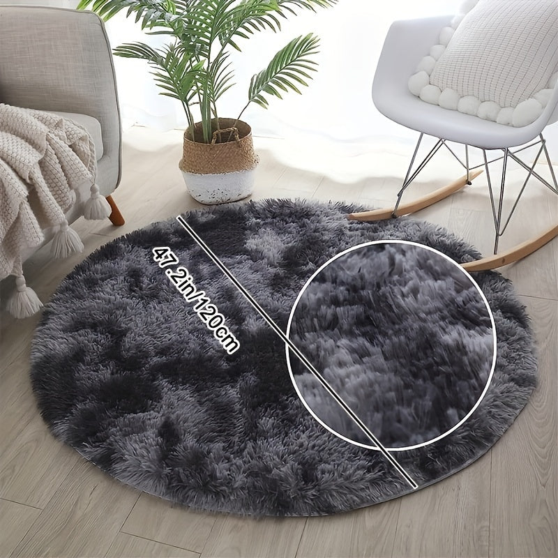 Round Large Ultra Soft Plush Rug - Non-slip and Waterproof Shaggy Throw Rug for Living Room, Bedroom, Nursery, Game Room, and Dormitory. Perfect Teenage Room Decoration - Room Decor (10.16cmX10.16cm)