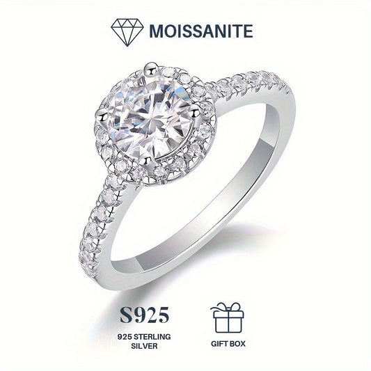 This 925 Sterling Silver Moissanite Ring is the perfect accessory for women to wear at banquets, parties, official occasions, festivals, Valentine's Day, proposals, engagements, weddings, anniversaries, and as a birthday gift. It comes with a certificate