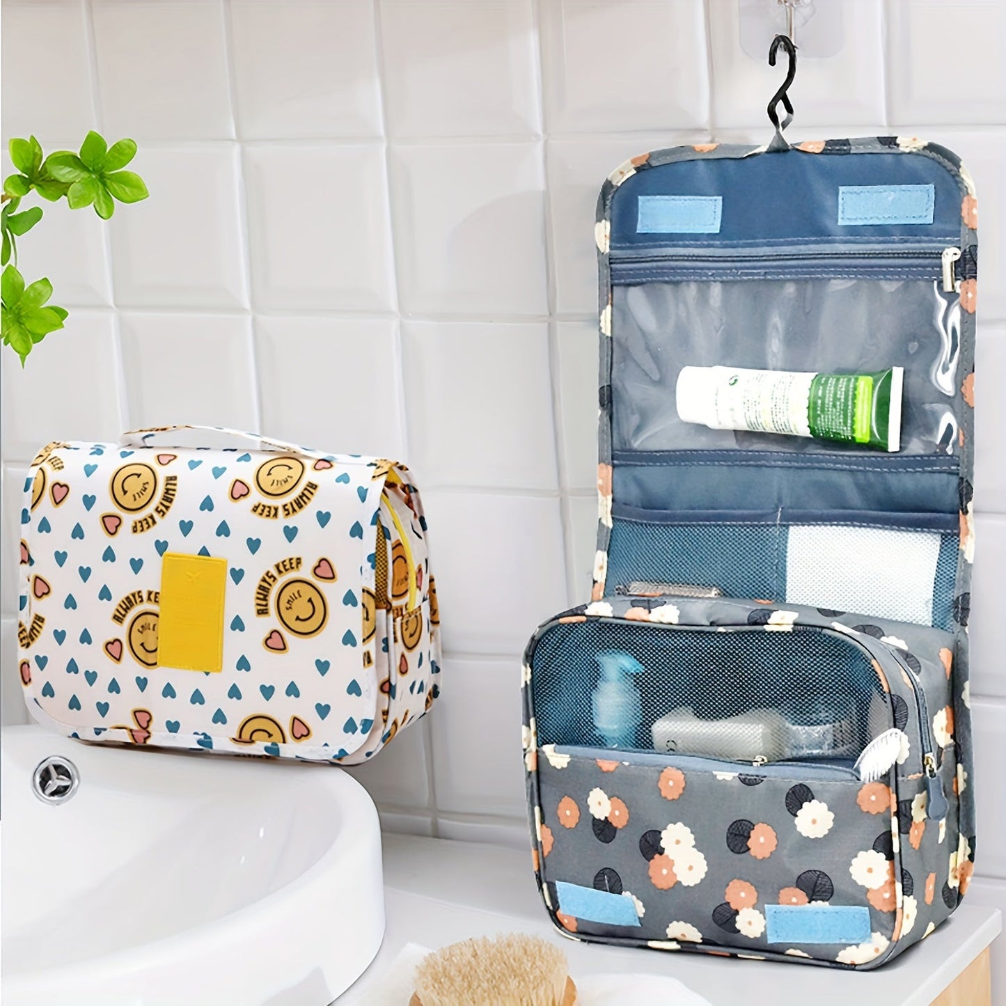 The Travel Organizer Bag is well-equipped for all your needs, with multiple layers for dry/wet separation. Ideal for moms and makeup storage, this bag is made of durable polyester and comes in stylish striped, green, and blue options.