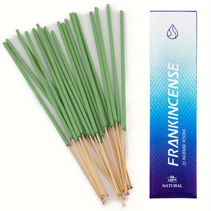 Set of 20 natural wood incense sticks for purification, healing, and relaxation, ideal gift bundle for yoga and meditation, feather-free.