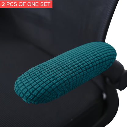 2-Pack T-Cushion Armchair Slipcovers made of stretchable polar fleece fabric. Machine washable with elastic-band closure. Polyester & spandex blend. Protects chairs from scratches & stains.