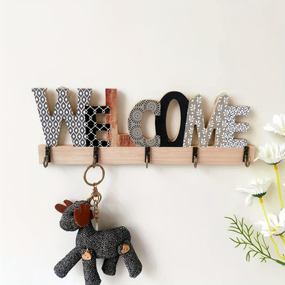 Stylish letter design key holder for wall, door, and hat bag - great housewarming or realtor gift.