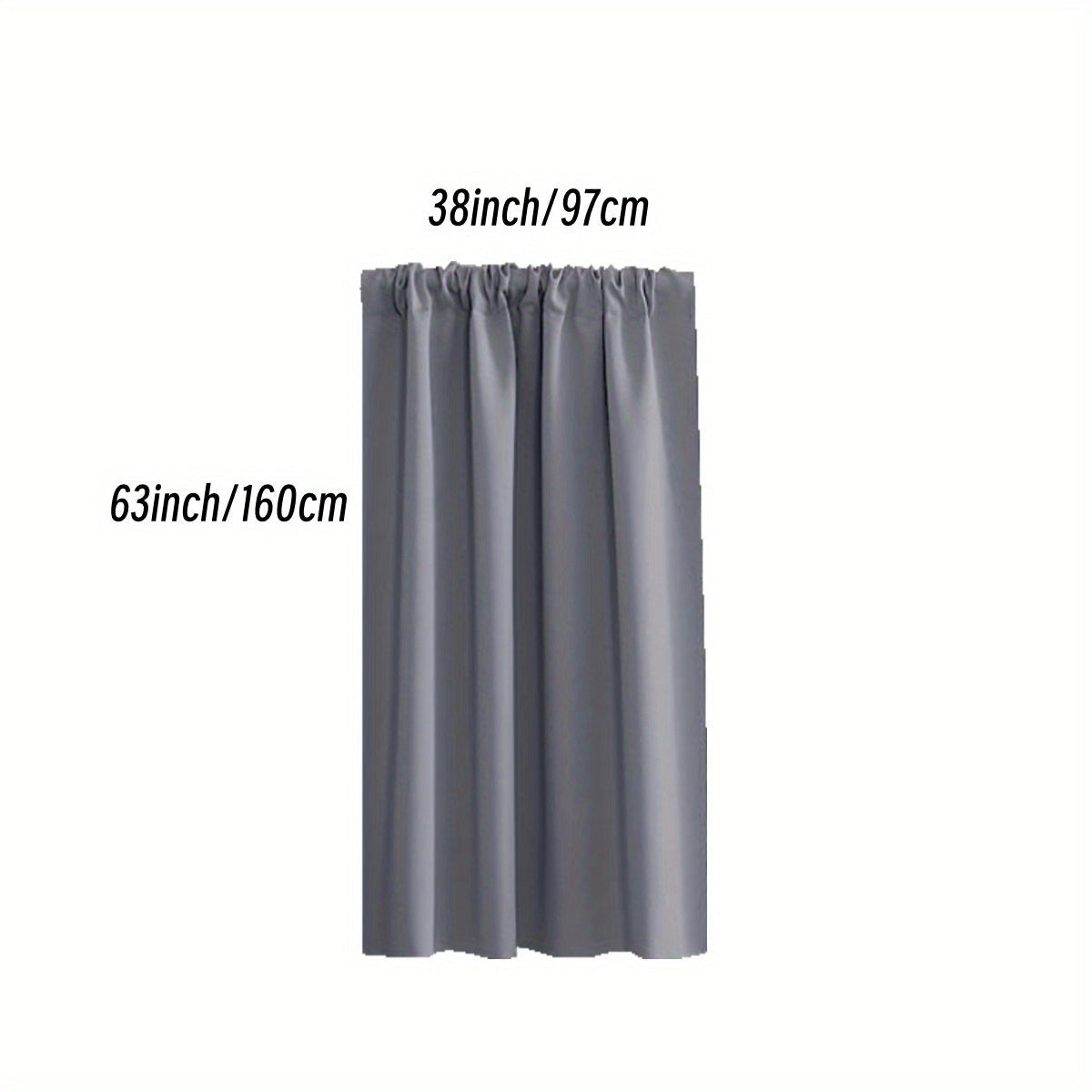 1PC Insulated Rod Pocket Bedroom Blackout Curtains for Room Darkening and Noise Reduction