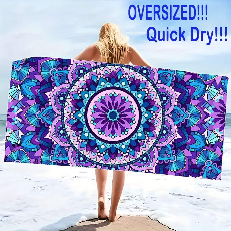 Bohemian Sand Protection Beach Towel in various sizes: 49.53x99.06cm, 69.85x139.7cm, 79.76x159.77cm, 89.92x179.83cm - Quick-dry.