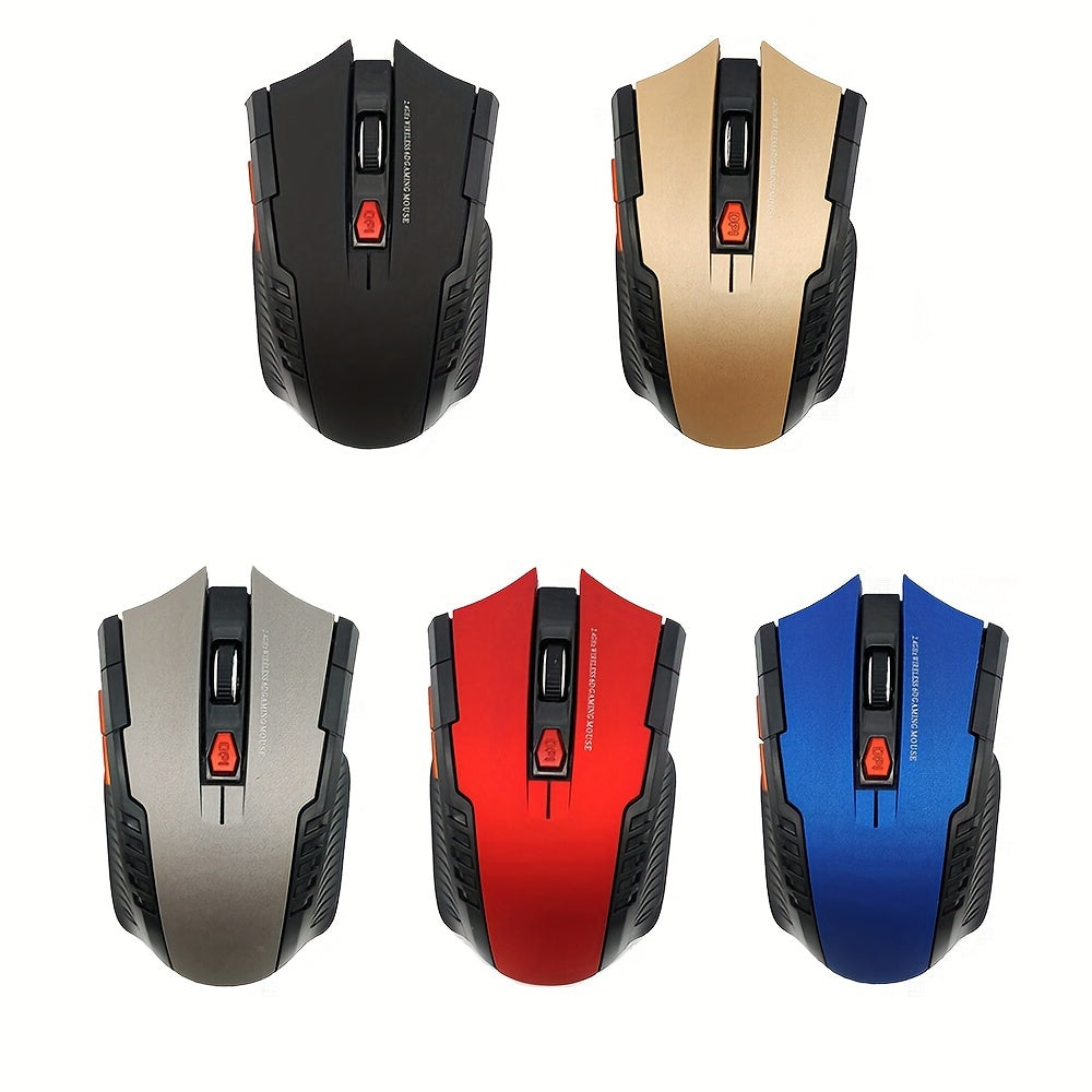 2.4GHz Wireless Gaming Mouse with USB Receiver: 6 programmable buttons, optical sensor for PC and laptop use. Ideal for gamers and notebook users.