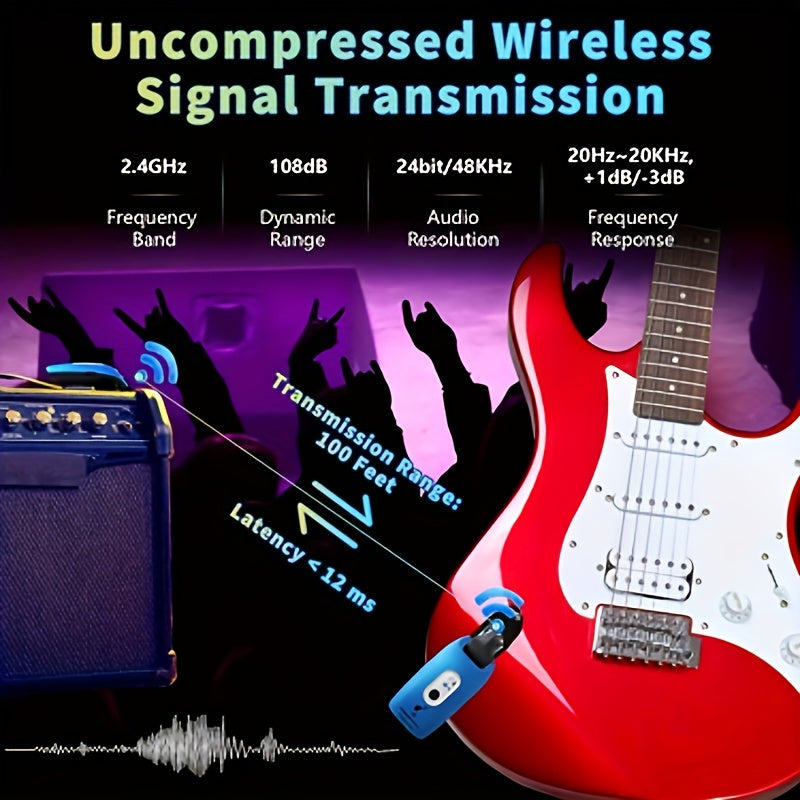 2.4GHz simsiz qabul qiluvchi elektr gitarlari uchun.