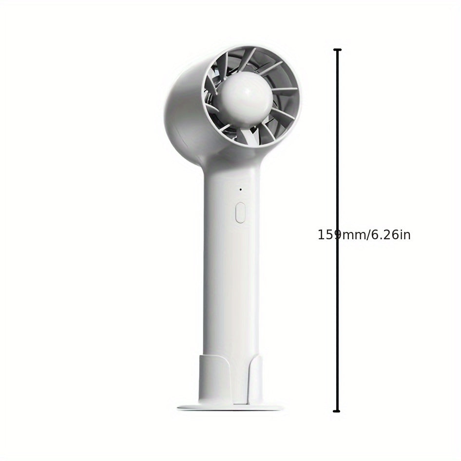 Small and compact, the 1pc Mini Handheld Turbo Fan delivers powerful wind while operating silently. Perfect for both indoor and outdoor use, this portable fan can be easily recharged for on-the-go convenience.