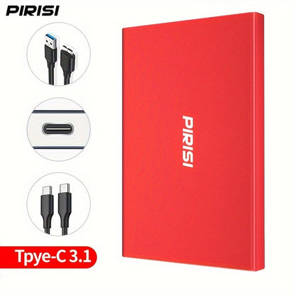 PIRISI High-speed USB3.0 Mobile Hard Drive with 500GB of data capacity, ideal as a gift for friends.