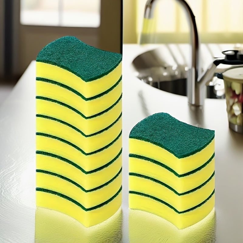 A must-have for a clean kitchen! Get your hands on our 12pcs/24pcs Multifunctional Double-Sided Sponges that are highly absorbent, durable, and scratch-resistant. Ideal for dishwashing and all your cleaning needs.