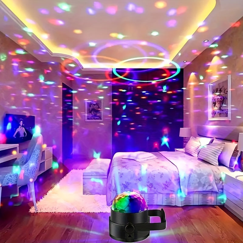 Crystal Magic Sphere Disco Ball Light Projector, USB-Powered, Indoor/Outdoor Strobe Light for Parties, Weddings & Birthdays, No Battery Required