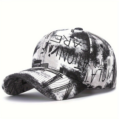 Trendy Graffiti Flower Cloth Baseball Cap