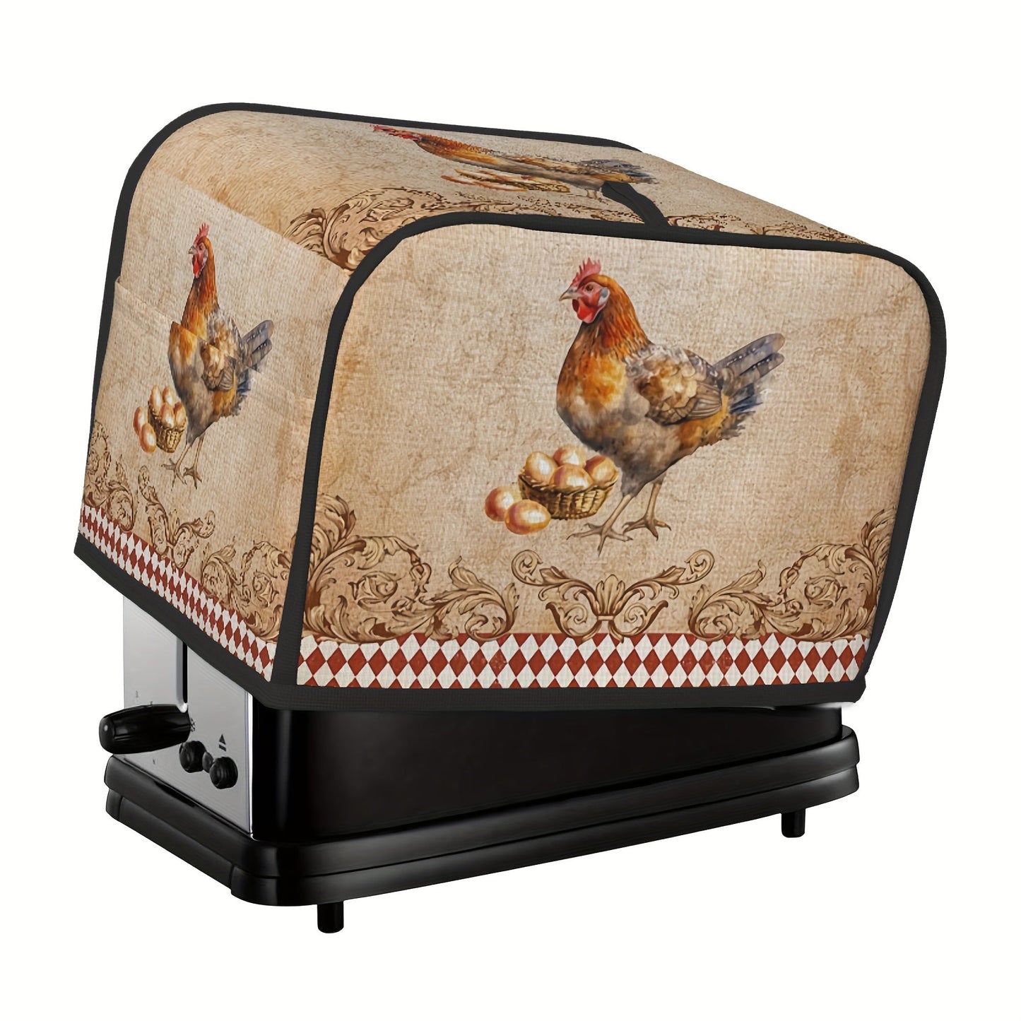 One piece of Vintage Rooster Print Toaster Cover and two pieces of Wide Slot Toaster Cover. These stylish covers are designed to protect your small kitchen appliances and keep them clean. They are easy to clean and a convenient storage solution for your