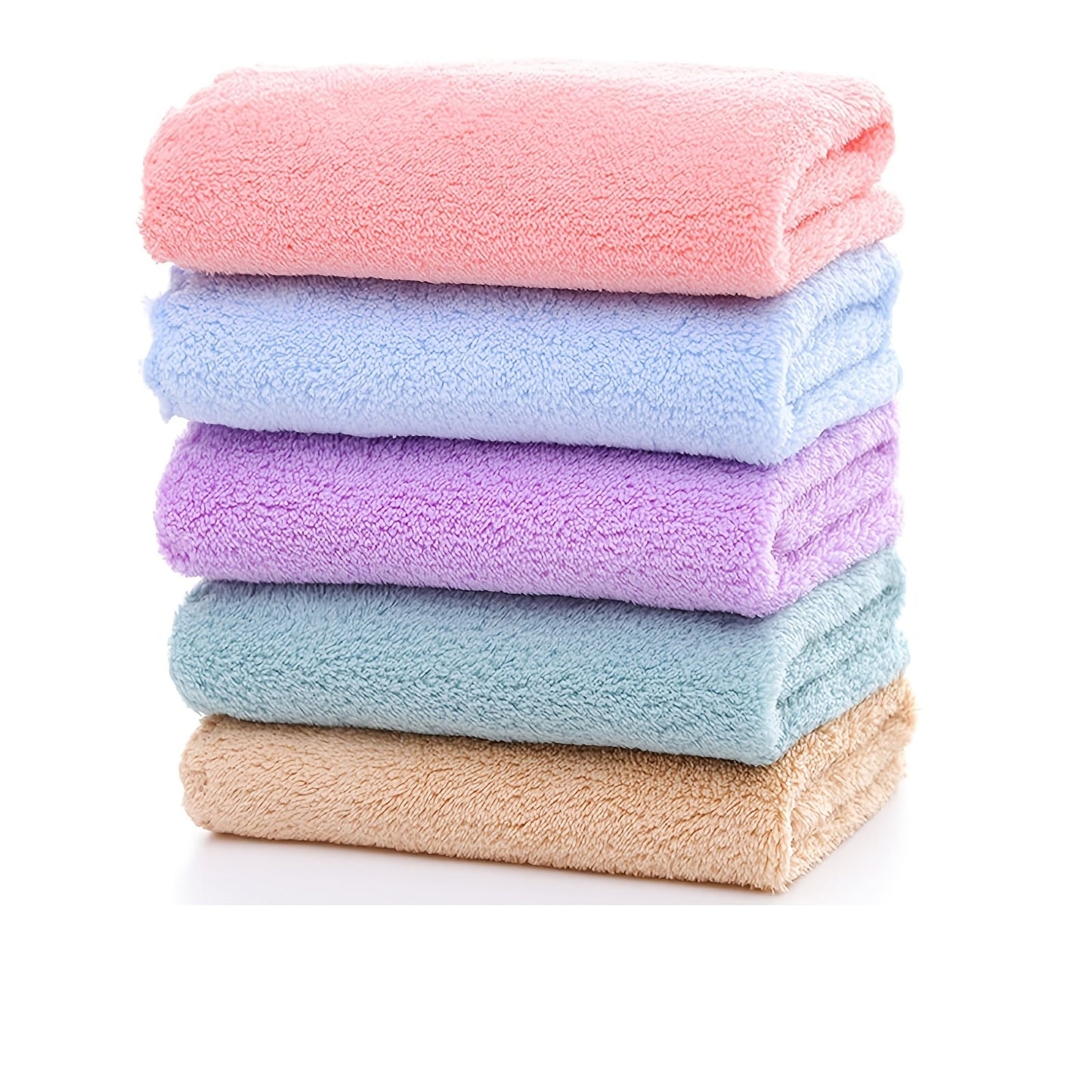 A set of 20 Ultra-Soft Quick-Dry Face Towels in Pastel Colors that are gentle on skin and highly absorbent. These square polyester cleaning cloths are perfect for use in the bathroom, kitchen, outdoors, on glass surfaces, and around the household.