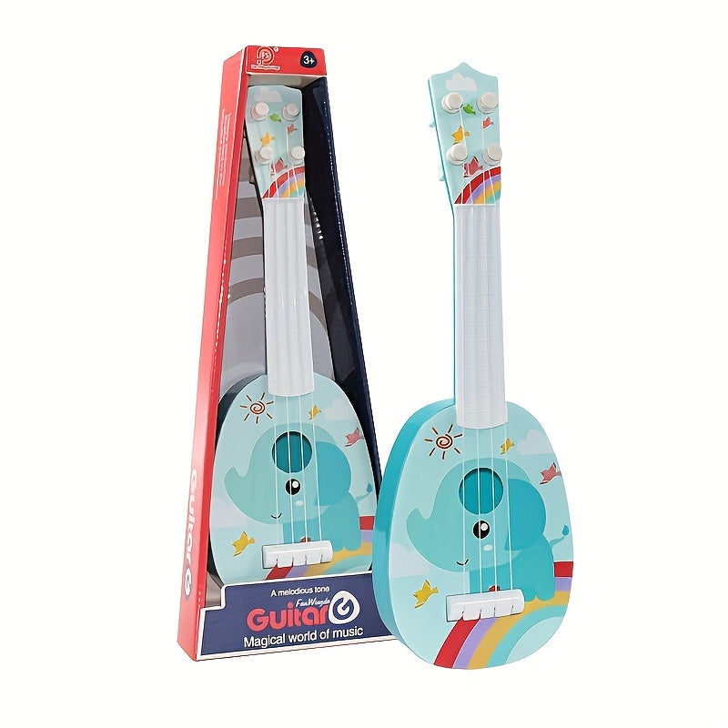 Introducing the PANLYNNER 14-Inch Cartoon-Themed Ukulele Guitar Toy for Kids - A Fun and Educational Musical Instrument, Ideal Christmas Present for Children, Batteries Not Needed