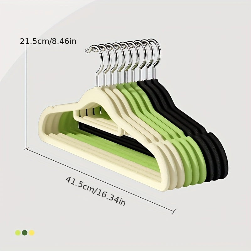 High-quality, non-marking flocked organizer hanger designed for home use with anti-slip features.