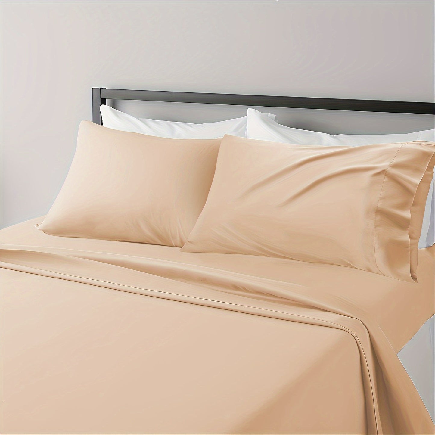 Experience the ultimate comfort and luxury with our Queen Size Sheet Set. Made from breathable and cooling fabric, these hotel-quality sheets are extra soft and easy to fit on your bed. The 4-piece set includes wrinkle-free and comfy sheets that will