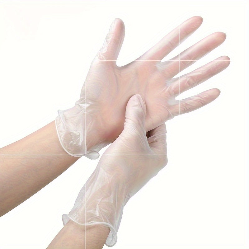 Pack of 50 or 100 Plastic Kitchen Gloves - Waterproof, Powder-Free, Ideal for Kitchen Cleaning