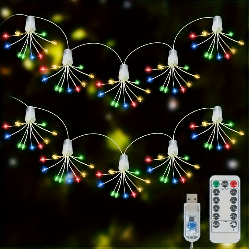 AMILL 50/100 LED dimmable mini fairy lights with remote control, 8 ta yoritish rejimi, USB quvvatlanadi, turli tadbirlar va uy bezaklari uchun mukammal.