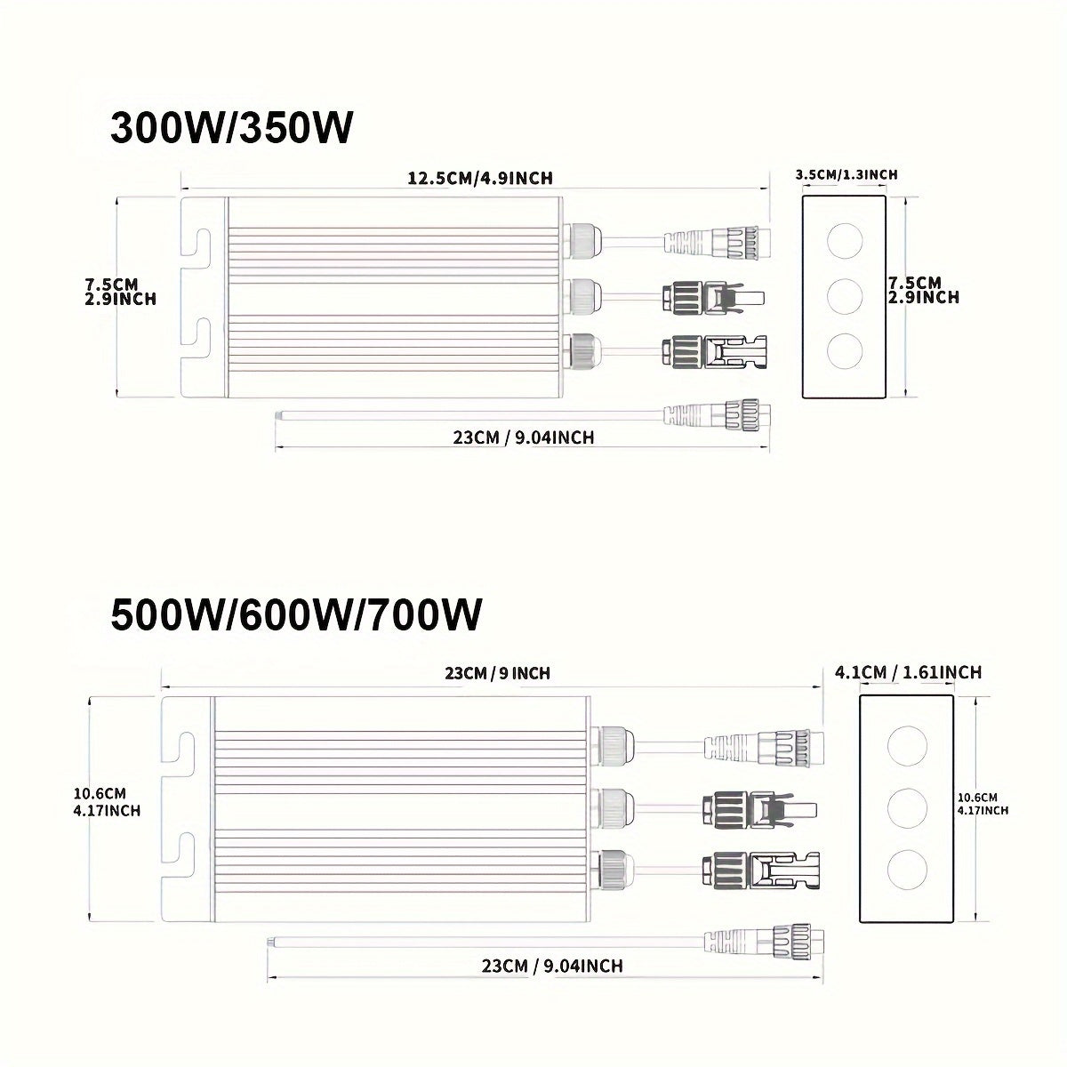 ROEXBY Solar PV Grid Tie Micro Inverter, 300W-700W, DC18V-50V to AC110V-280V, High-Efficiency Power Conversion for Home & Office, Micro Grid Inverter, 350W-600W, Solar Input, AC80V-220V