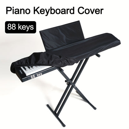 Electronic keyboard cover for 88 keys, adjustable cord, dustproof, with storage bag.