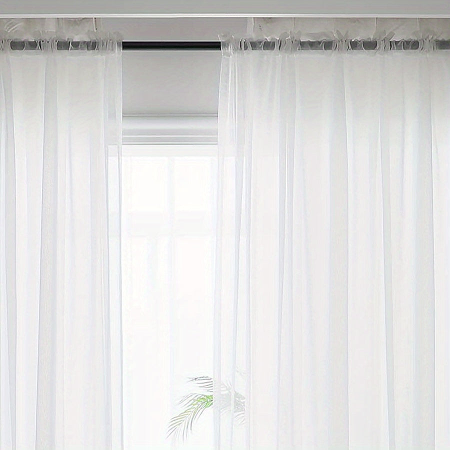 Elevate Your Home Decor with This Soft White Sheer Curtain for Balcony- Ideal for Living Room, Bedroom, Kitchen, and Bathroom!