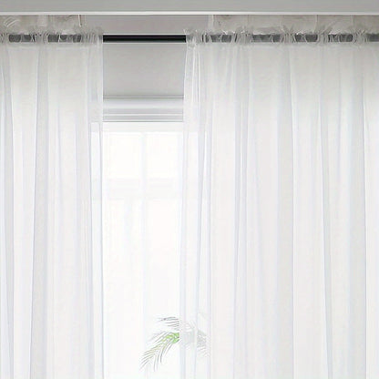 Elevate Your Home Decor with This Soft White Sheer Curtain for Balcony- Ideal for Living Room, Bedroom, Kitchen, and Bathroom!