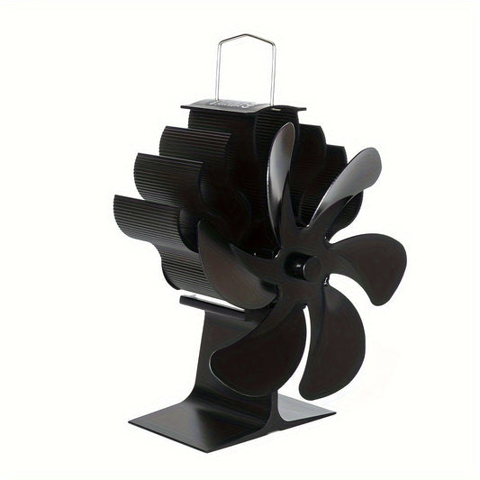 Get the 1pc EcoSmart Aluminum Wood Stove Fan for efficient heat distribution. This 4-blade table fan is designed for log burners, fireplaces, and wood stoves. Enjoy the silent operation, high speed, and polished finish without the need for electricity.