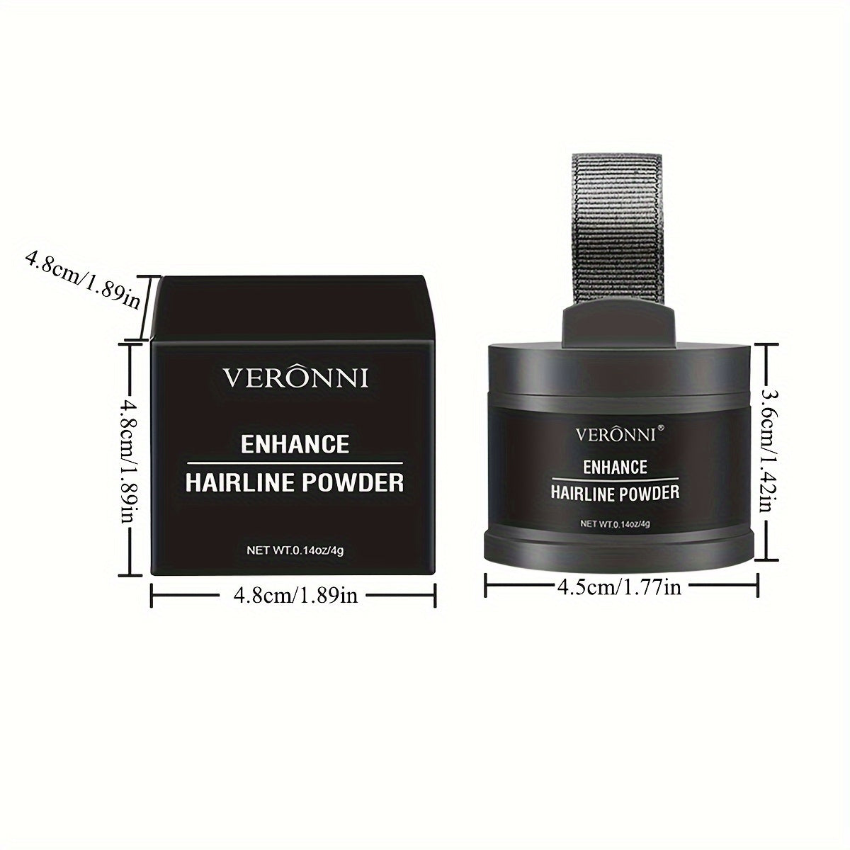 Hairline Shadow Powder with plant squalane instantly conceals hairline and roots, stain-proof and waterproof for a natural look.