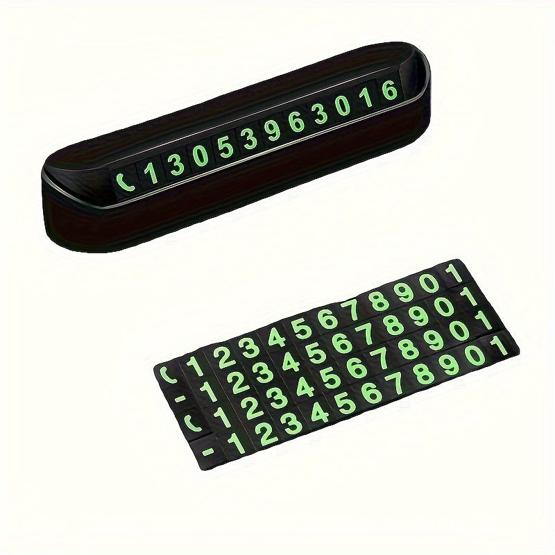 Simple Car Temporary Parking Phone Plate - Durable Plastic, Essential Auto Accessory.