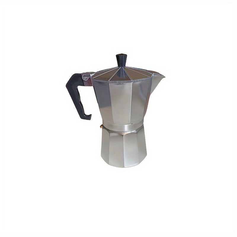 The Traditional Italian Espresso Maker - Stylish Aluminum Coffee Pot for Manual Brewing, No Electricity Required - Ideal for Making Mochas & Teas at Home, Elegant Design for Coffee Lovers, Handcrafted Espresso Machine|Classic Coffee Maker|Designed with a