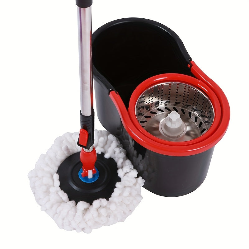 Upgrade your cleaning routine with the Spin Mop and Bucket with Wringer Set! This versatile system is perfect for use in bathrooms, schools, and more. The 360° spinning mop bucket ensures thorough cleaning, while the 3pcs microfiber mop replacement heads