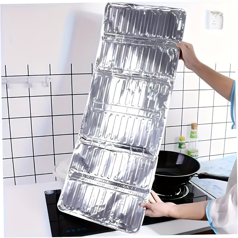 Aluminum Foil Oil Splash Guard for Gas Stove, Quick Delivery Insulation Plate for Kitchen Stovetop, Non-Food Contact Oil Splash Guard.