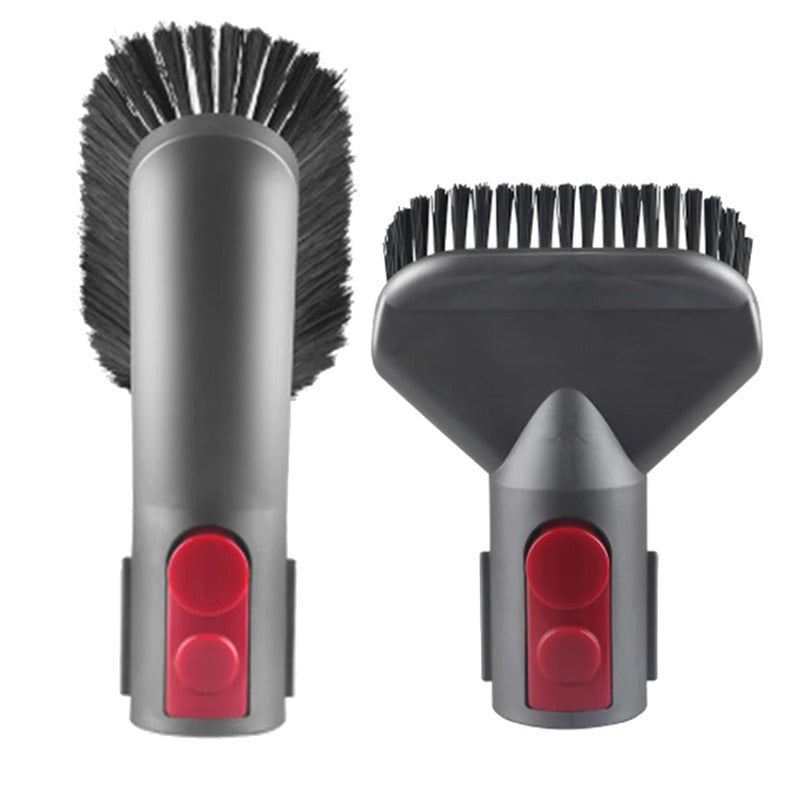 Set of 2 Vacuum Brush Attachments for V8 V7 V10 V11 Models - Durable Plastic Construction, Includes Stubborn Dirt Brush and Soft Dust Brush, Ideal for Floor Cleaning