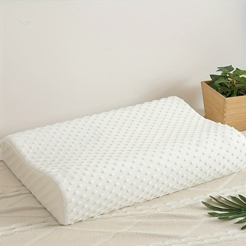 Memory Foam Pillow for Better Sleep: 

Improve your sleep with this 1pc memory foam pillow designed to provide neck support and relaxation for side, back, and stomach sleepers. The contoured shape of the pillow ensures optimal comfort for a restful