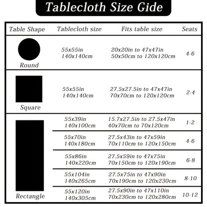 Thick rectangular polyester tablecloth in a modern solid color.