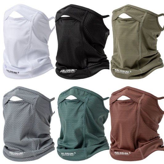 Stay stylish and protected with the HALOSUM Sporty Polyester Face Scarf. This breathable, elastic neck gaiter with ear loops is perfect for weekend casual wear. Designed for both men and women, this sun-proof face cover in a solid color is ideal for