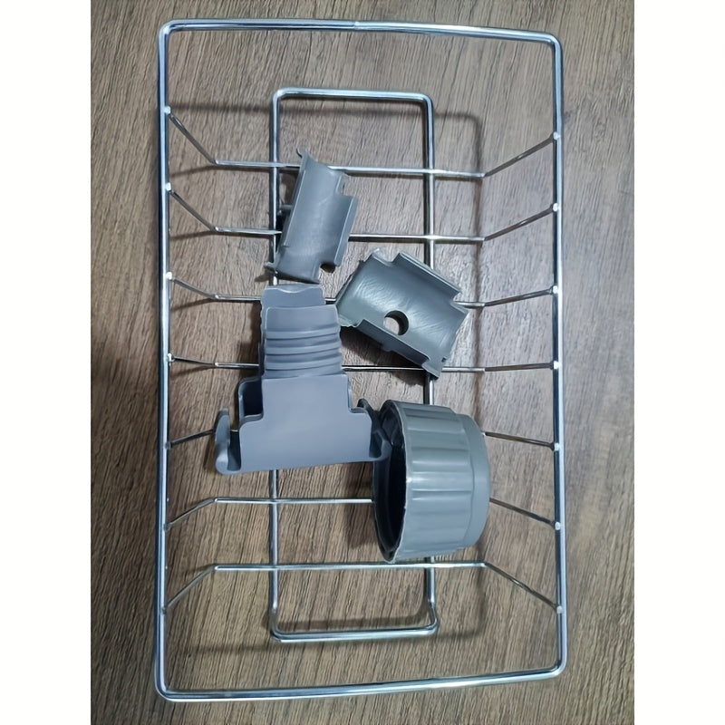 Stainless Steel Faucet Storage Rack for Kitchen Sink Organization - Includes Sponge and Cloth Holder - No Electricity Needed