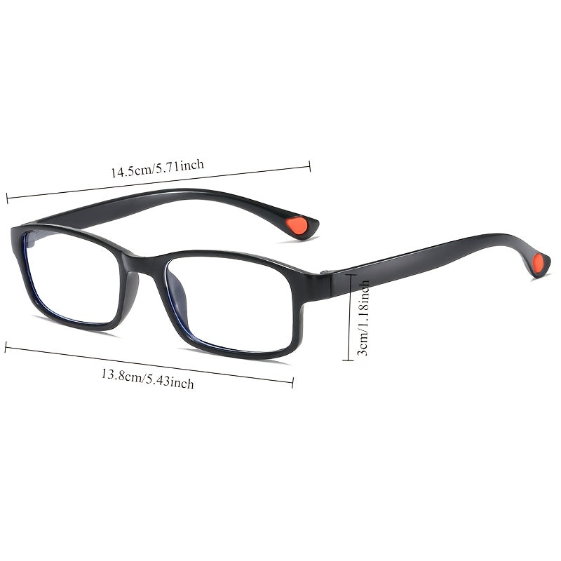 Blue Light Blocking Glasses with PC Material Lens and Spring Hinged Frame for Eye Protection from Digital Devices.