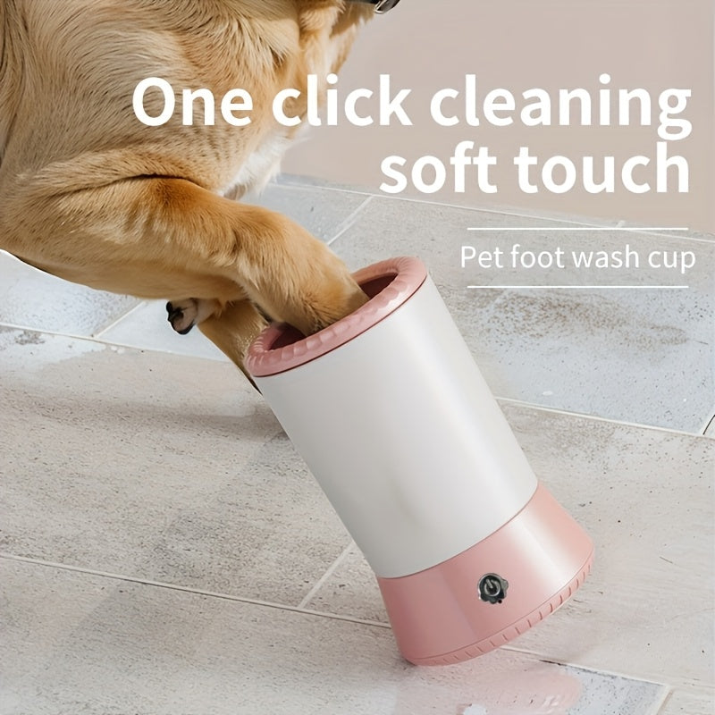 Portable, gentle, and nourishing rechargeable dog paw cleaner for outdoor use, providing an easy-to-use and hygienic solution for healthy paws on-the-go.