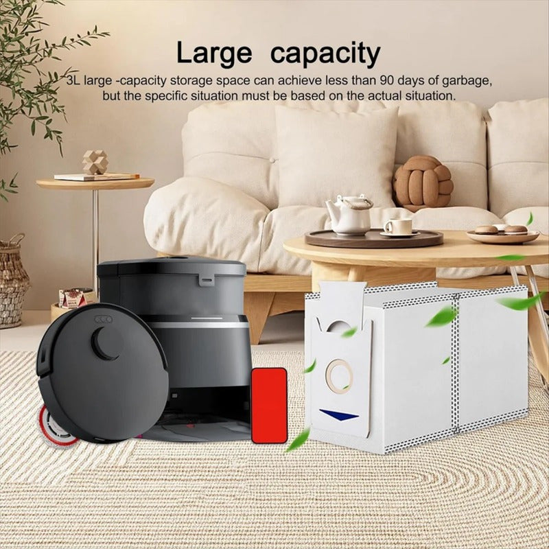 Get 10 replacement dust bags for your Yeedi M12 PRO+ vacuum cleaner, made to be compatible with Ecovacs DEEBOT T30 Omni T30 PRO MAX.