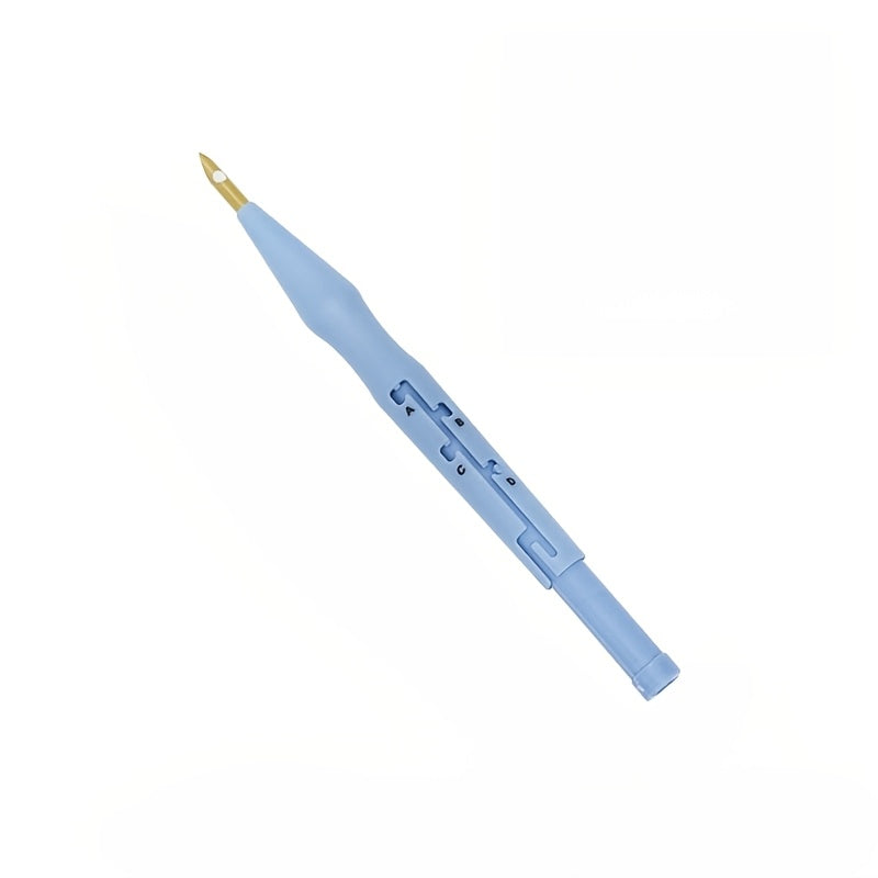 Adjustable Blue Fleece Embroidery Pen with Thick Plastic Needle Holder for Precision Stitching in DIY Crafts, Felt & Carpet Projects - Great for Valentine's Day Gifts